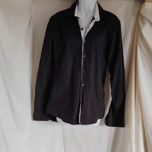 7 Diamonds Dark Charcoal Button Down Shirt